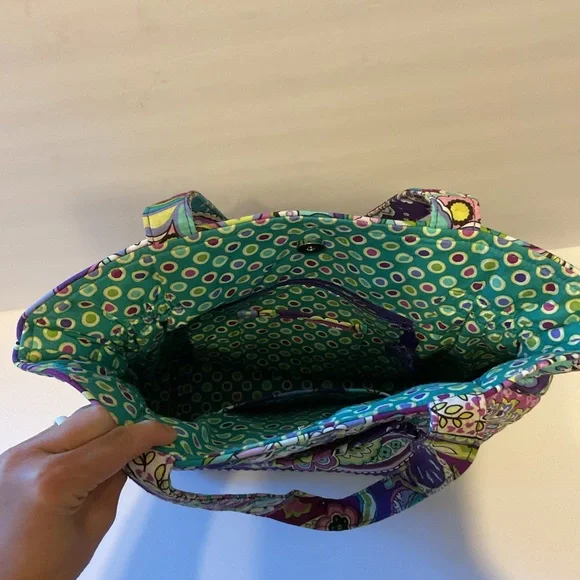 Vera Bradley Glenna Shoulder Bag Heather Paisley Multi Color Quilted Grandmacore - Picture 7 of 9